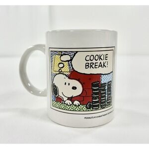 Rare Peanuts Snoopy Cookie Break 12oz Mug Innovative Designs LLC Pop Art Retro